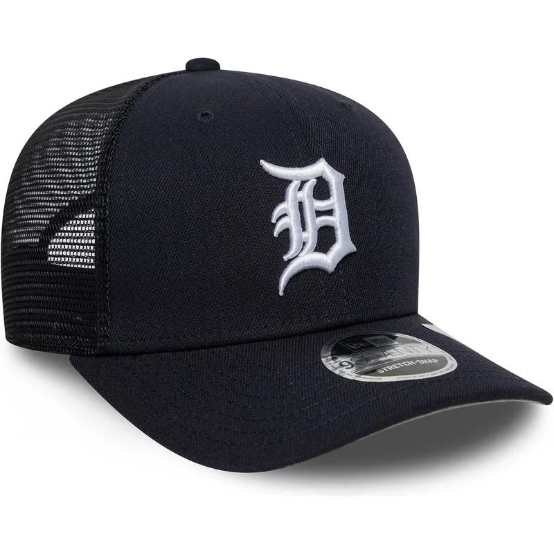 marinebla-trucker-kasket-9seventy-stretch-snap-evergreen-fra-detroit-tigers-mlb-fra-new-era