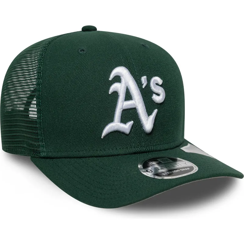 gorra-trucker-verde-9seventy-stretch-snap-evergreen-de-oakland-athletics-mlb-de-new-era