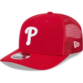 Rød trucker-kasket 9SEVENTY Stretch Snap Evergreen fra Philadelphia Phillies MLB fra New Era