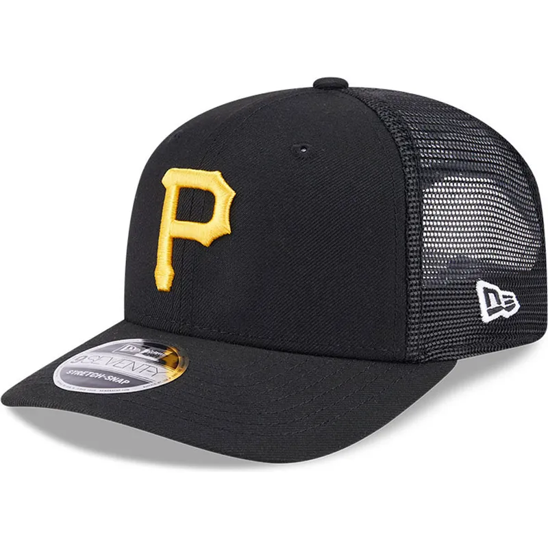 petten-gebogen-zwart-snapback-9seventy-stretch-snap-evergreen-van-pittsburgh-pirates-mlb-van-new-era