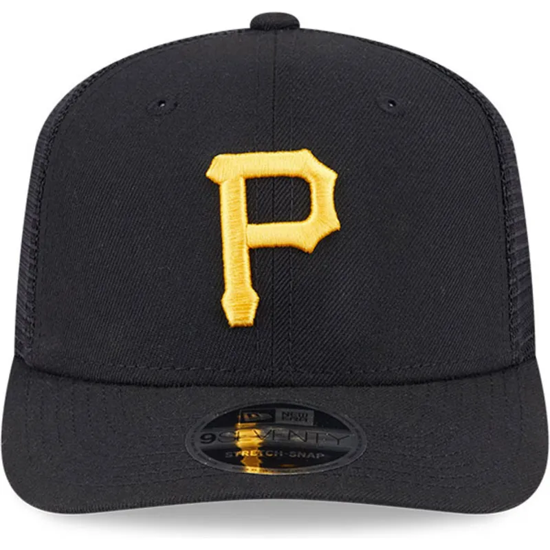 petten-gebogen-zwart-snapback-9seventy-stretch-snap-evergreen-van-pittsburgh-pirates-mlb-van-new-era