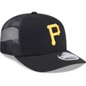 petten-gebogen-zwart-snapback-9seventy-stretch-snap-evergreen-van-pittsburgh-pirates-mlb-van-new-era