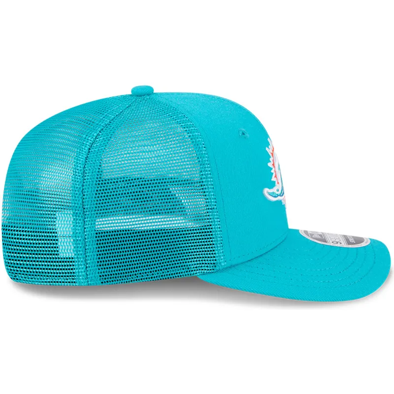 casquette-trucker-bleue-9seventy-stretch-snap-evergreen-miami-dolphins-nfl-new-era