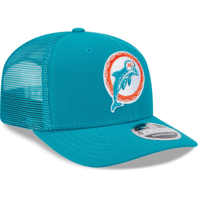 bla-trucker-kasket-9seventy-stretch-snap-evergreen-helmet-fra-miami-dolphins-nfl-fra-new-era