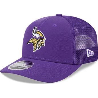 Petten gebogen violet snapback 9SEVENTY Stretch Snap Evergreen van Minnesota Vikings NFL van New Era