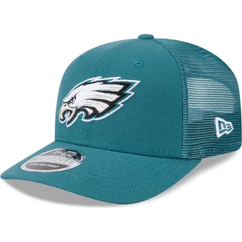 Petten gebogen groen snapback 9SEVENTY Stretch Snap Evergreen van Philadelphia Eagles NFL van New Era