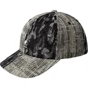 casquette-courbee-noire-ajustable-denim-mashup-black-topstitch-kangol