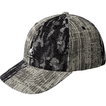 Petten gebogen zwart verstelbaar Denim Mashup Black Topstitch van Kangol