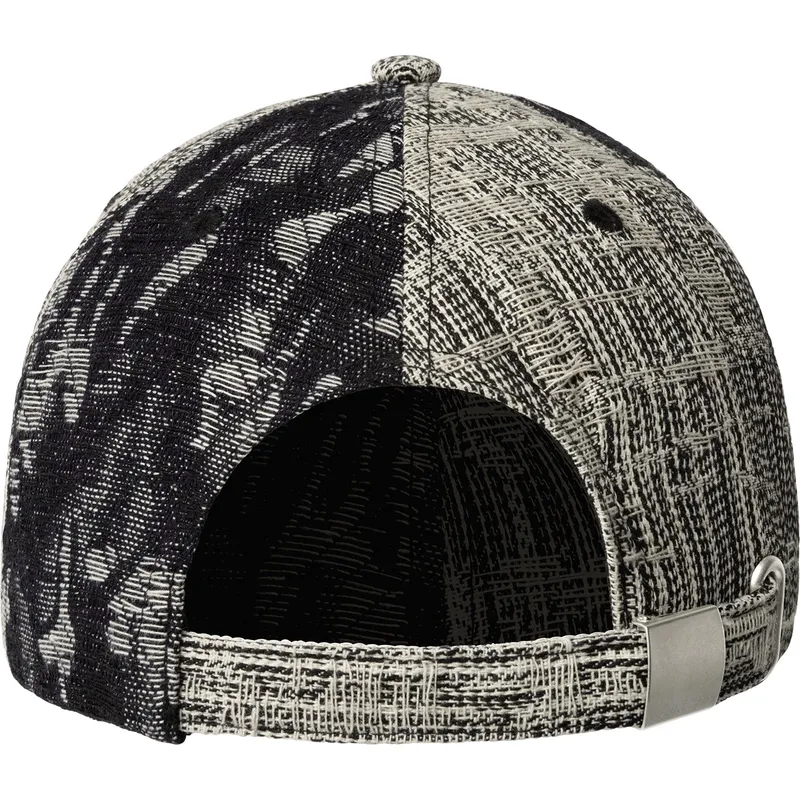 cappellino-curvo-nero-regolabile-denim-mashup-black-topstitch-di-kangol