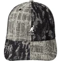 casquette-courbee-noire-ajustable-denim-mashup-black-topstitch-kangol