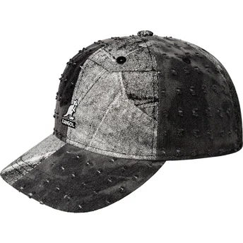 Petten gebogen zwart verstelbare band van Kangol