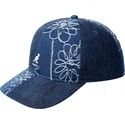 marineblaue-verstellbare-curved-cap-denim-mashup-medium-blue-floral-von-kangol