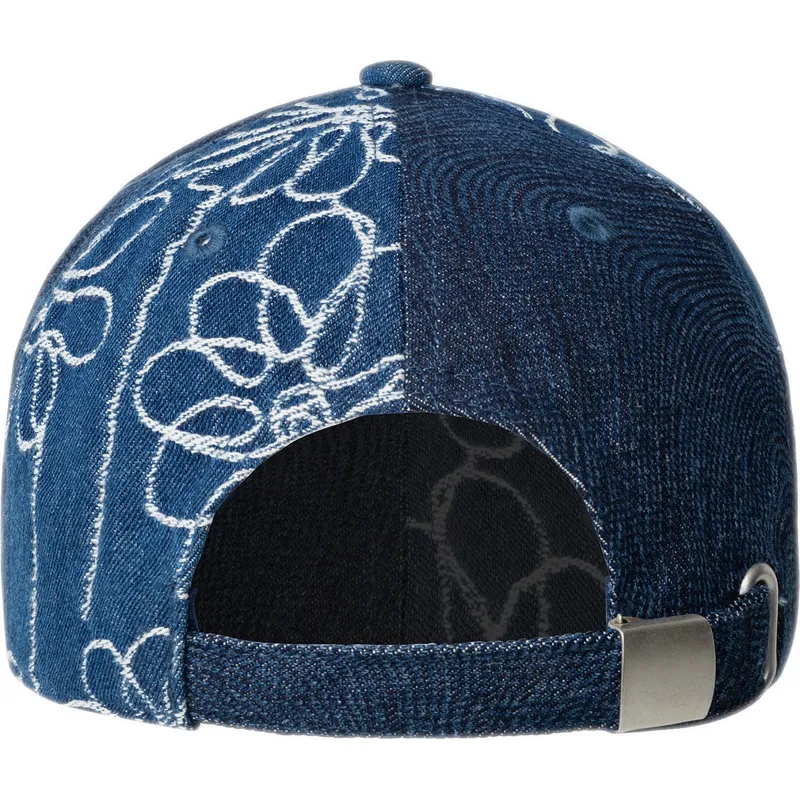cappellino-curvo-blu-marino-regolabile-denim-mashup-medium-blue-floral-di-kangol