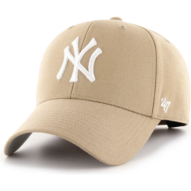 petten-gebogen-khaki-verstelbare-band-mvp-van-new-york-yankees-mlb-van-47-brand