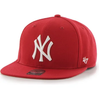 Κόκκινο επίπεδο καπέλο snapback Captain No Shot των New York Yankees MLB της 47 Brand