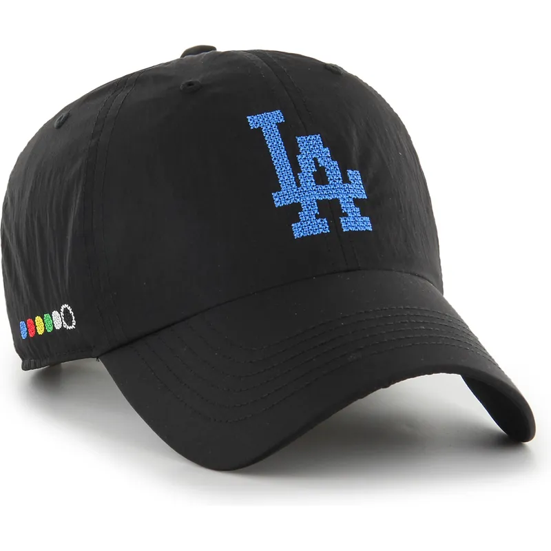 czarna-regulowana-czapka-z-zakrzywionym-daszkiem-clean-up-eight-bit-hero-los-angeles-dodgers-mlb-od-47-brand