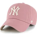 petten-gebogen-roze-verstelbare-band-clean-up-ballpark-van-new-york-yankees-mlb-van-47-brand