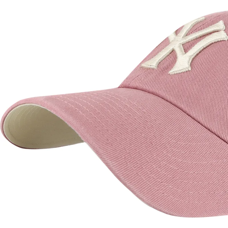 gorra-curva-rosa-ajustable-clean-up-ballpark-de-new-york-yankees-mlb-de-47-brand
