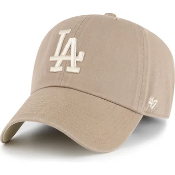Cappellino curvo marrone regolabile Clean Up Ballpark Portabella dei Los Angeles Dodgers MLB di 47 Brand