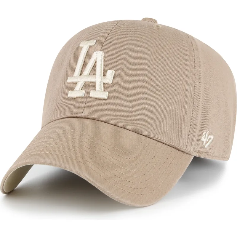 cappellino-curvo-marrone-regolabile-clean-up-ballpark-portabella-dei-los-angeles-dodgers-mlb-di-47-brand