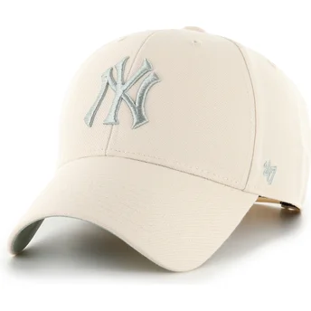 Petten gebogen beige snapback MVP Ballpark van New York Yankees MLB van 47 Brand