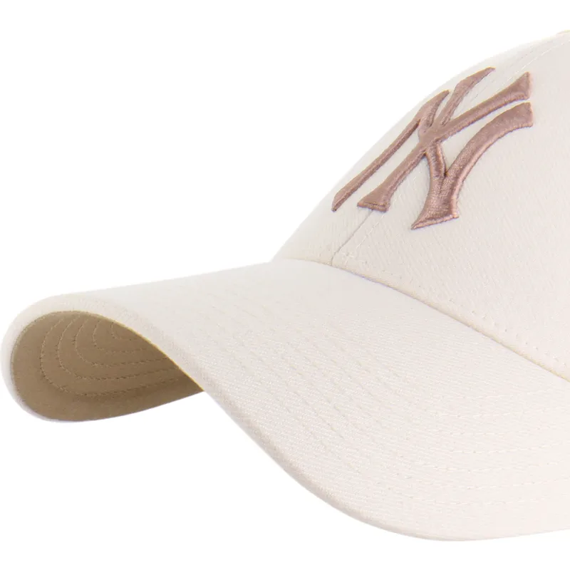 casquette-courbee-beige-snapback-avec-logo-marron-mvp-ballpark-new-york-yankees-mlb-47-brand
