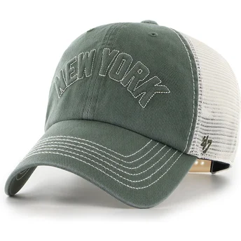 Grøn trucker-kasket Clean Up Trailer Script Mesh fra New York Yankees MLB af 47 Brand