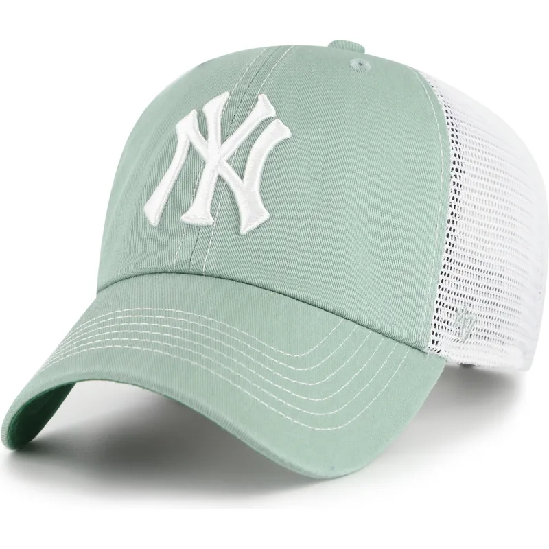 cappellino-trucker-verde-clean-up-trawler-dei-new-york-yankees-mlb-di-47-brand