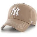 cappellino-curvo-marrone-regolabile-clean-up-contrast-stitch-dei-new-york-yankees-mlb-di-47-brand