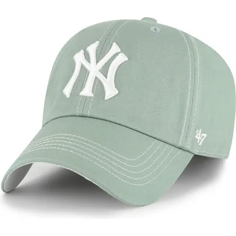 Petten gebogen groen verstelbaar Clean Up Contrast Stitch van New York Yankees MLB van 47 Brand
