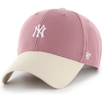 Justerbar lyserød kurvet kasket MVP Base Runner Two Tone Legend fra New York Yankees MLB fra 47 Brand