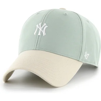Cappellino curvo verde regolabile MVP Base Runner Two Tone Legend dei New York Yankees MLB di 47 Brand