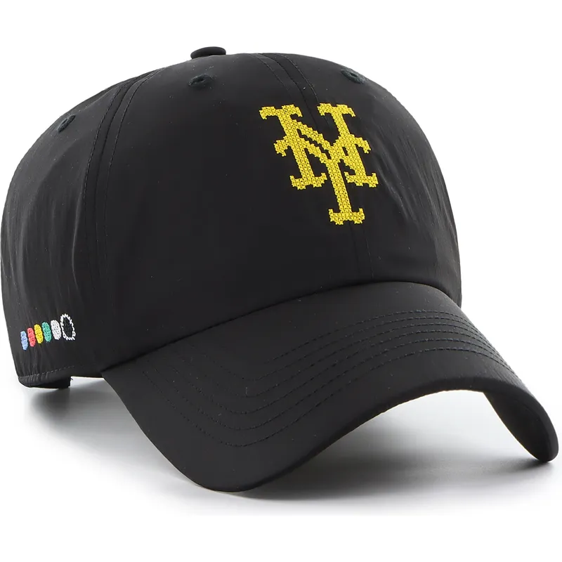 petten-gebogen-zwart-verstelbare-band-clean-up-eight-bit-hero-van-new-york-mets-mlb-van-47-brand petten-gebogen-zwart-verstelbare-band-clean-up-eight-bit-hero-van-new-york-mets-mlb-van-47-brand