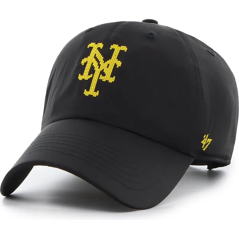 petten-gebogen-zwart-verstelbare-band-clean-up-eight-bit-hero-van-new-york-mets-mlb-van-47-brand petten-gebogen-zwart-verstelbare-band-clean-up-eight-bit-hero-van-new-york-mets-mlb-van-47-brand