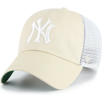 Beige Trucker Cap Clean Up Trawler der New York Yankees MLB von 47 Brand