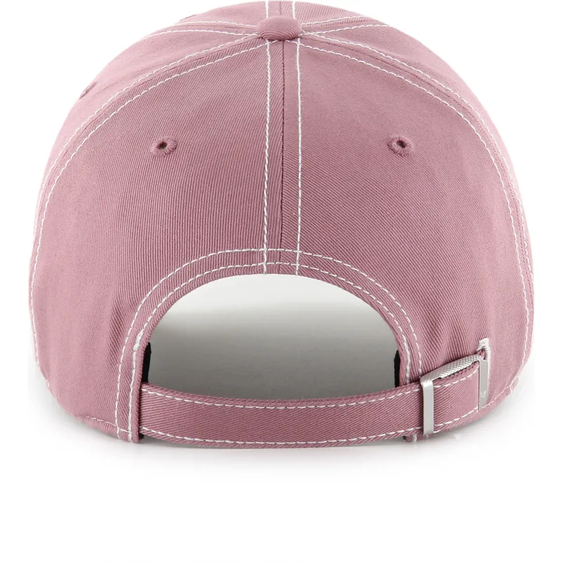 rozowa-regulowana-czapka-z-zakrzywionym-daszkiem-clean-up-contrast-stitch-los-angeles-dodgers-mlb-od-47-brand