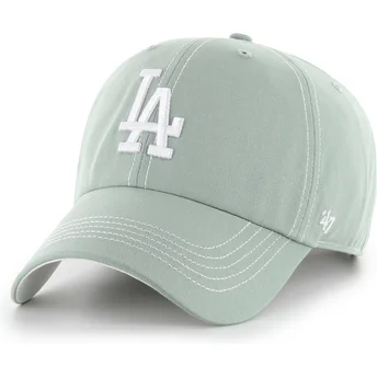 Petten gebogen groen verstelbaar Clean Up Contrast Stitch van Los Angeles Dodgers MLB van 47 Brand