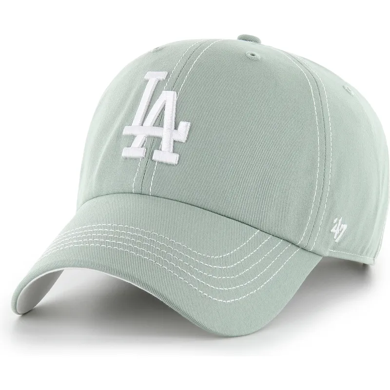 petten-gebogen-groen-verstelbaar-clean-up-contrast-stitch-van-los-angeles-dodgers-mlb-van-47-brand