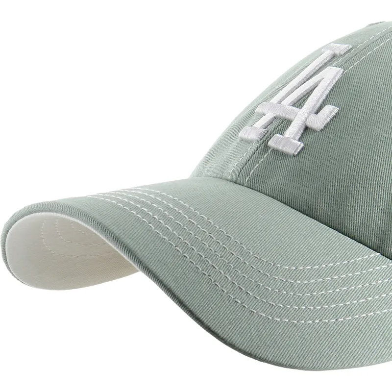 petten-gebogen-groen-verstelbaar-clean-up-contrast-stitch-van-los-angeles-dodgers-mlb-van-47-brand