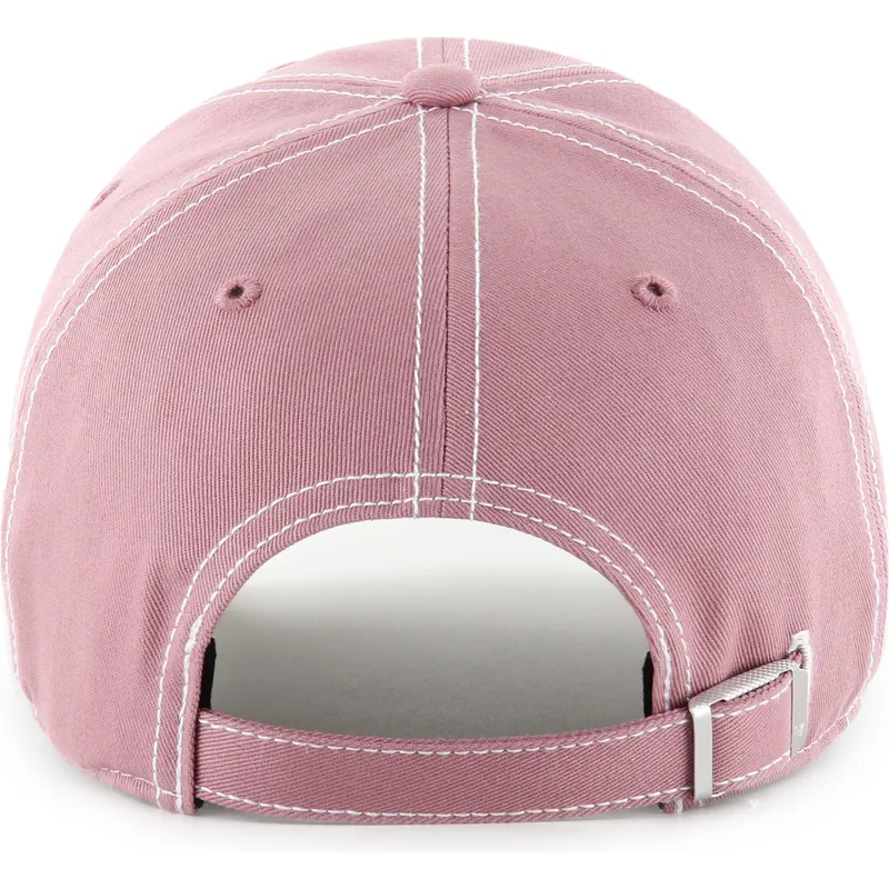 gorra-curva-rosa-ajustable-clean-up-contrast-stitch-de-new-york-yankees-mlb-de-47-brand