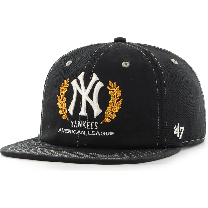 petten-plat-zwart-snapback-captain-rl-keepsake-van-new-york-yankees-mlb-van-47-brand