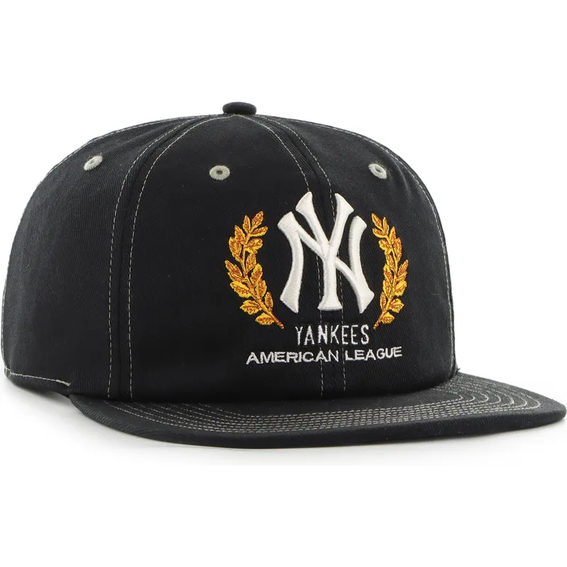 petten-plat-zwart-snapback-captain-rl-keepsake-van-new-york-yankees-mlb-van-47-brand