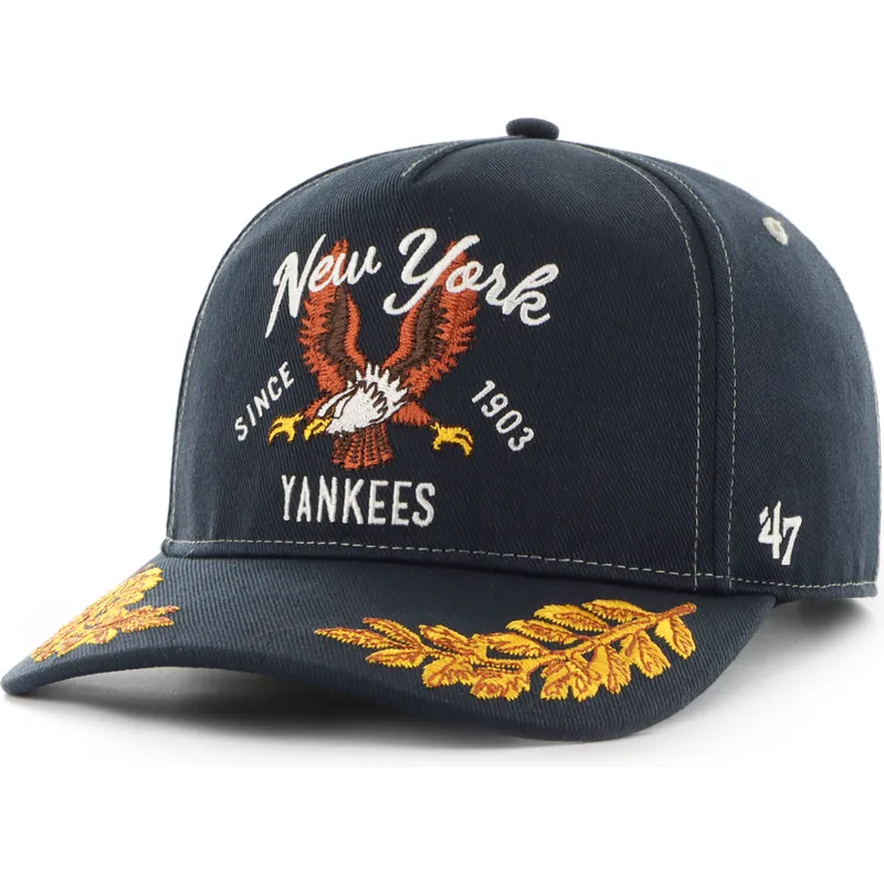 casquette-courbee-bleue-marine-snapback-hitch-keepsake-new-york-yankees-mlb-47-brand