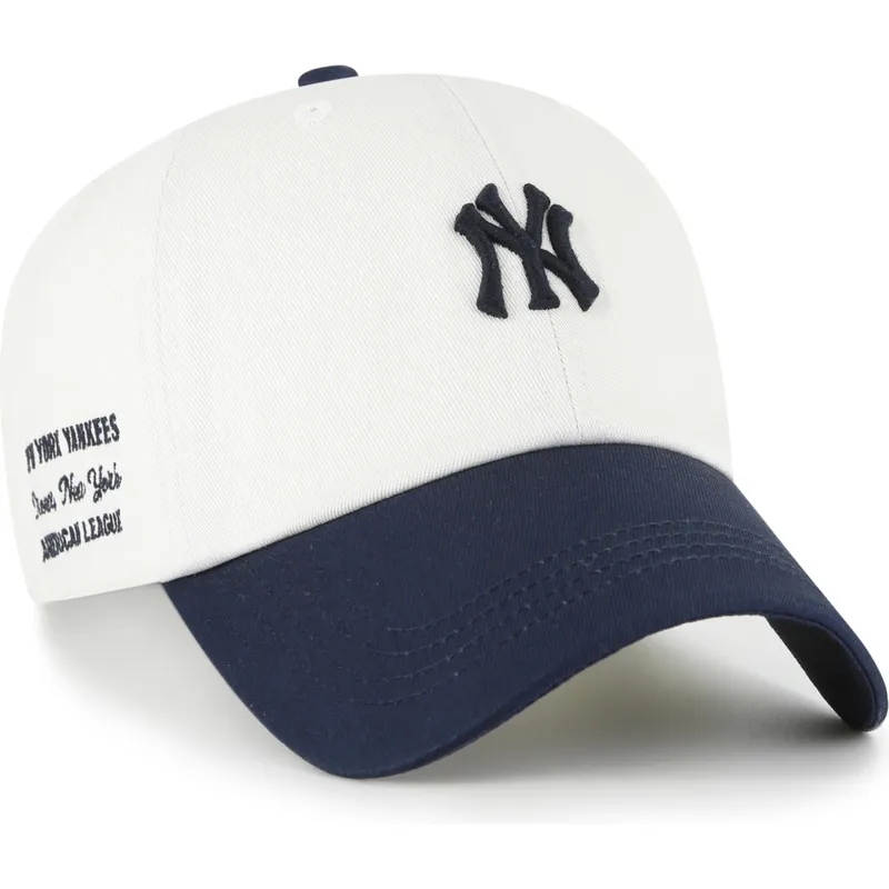 petten-gebogen-beige-verstelbaar-clean-up-contemporary-two-tone-van-new-york-yankees-mlb-van-47-brand