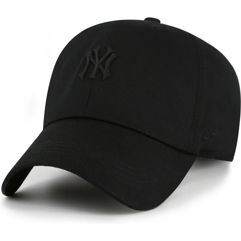 cappellino-curvo-nero-regolabile-con-logo-nero-clean-up-contemporary-two-tone-dei-new-york-yankees-mlb-di-47-brand