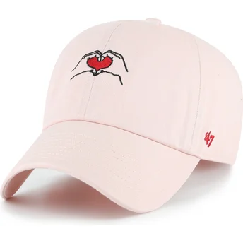 Cappellino curvo rosa regolabile Clean Up Love Base Runner Icon di 47 Brand