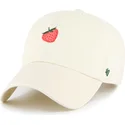 petten-gebogen-beige-verstelbare-band-strawberry-cookie-clean-up-food-base-runner-icon-van-47-brand