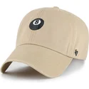 casquette-courbee-khaki-ajustable-8-ball-clean-up-base-runner-icon-47-brand