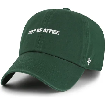 Cappellino curvo verde regolabile Out Of Office Phrase Clean Up Base Runner Icon di 47 Brand