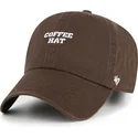 brun-buet-justerbar-kasket-coffee-hat-phrase-clean-up-base-runner-icon-fra-47-brand